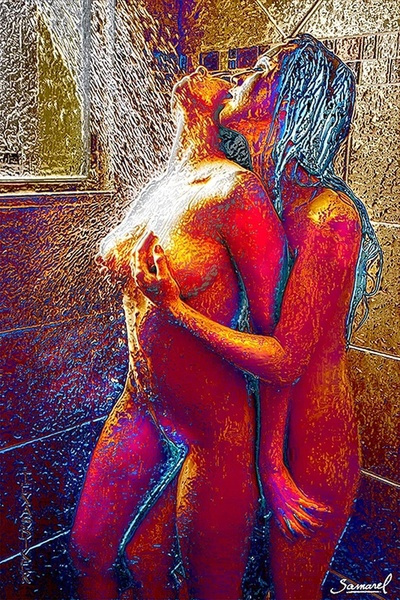 lesbian shower